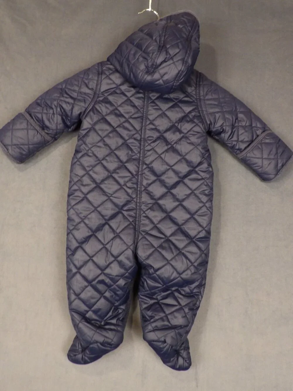 Ralph Lauren Navy Blue Quilted Bunting Snowsuit Hooded Unisex Size 6 Months